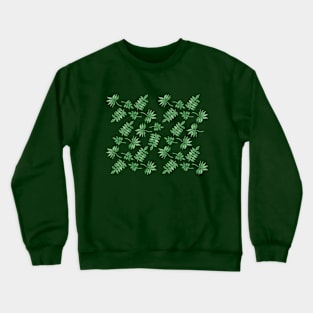 Floral Watercolor pattern.Green Crewneck Sweatshirt